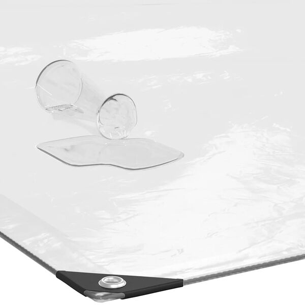vidaXL Clear Tarpaulin with Eyelets 2x5 m Polyethylene