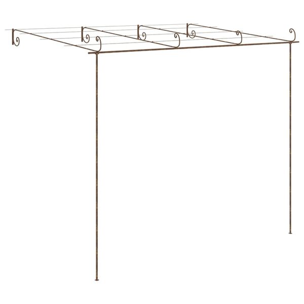 vidaXL Garden Pergola Antique Brown 4x3x2.5 m Iron