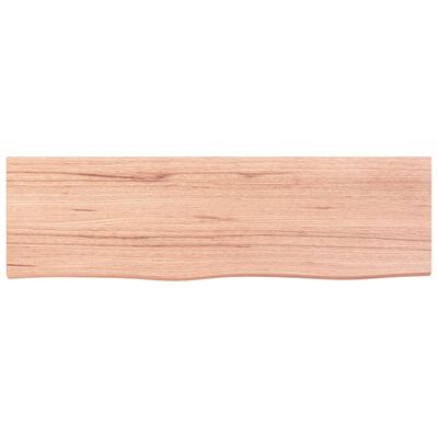 vidaXL Wall Shelf Light Brown 100x30x2 cm Treated Solid Wood Oak