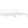 vidaXL Bed Frame without Mattress White Solid Wood Super King Size