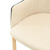 vidaXL Dining Chairs 2 pcs Black and Cream Fabric