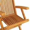 vidaXL Garden Chairs with Blue Cushions 3 pcs Solid Teak Wood
