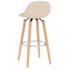 vidaXL Bar Stools 2 pcs Cream Fabric