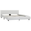 vidaXL Bed Frame with LED without Mattress White 160x200 cm