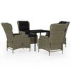 vidaXL 5 Piece Garden Dining Set Brown