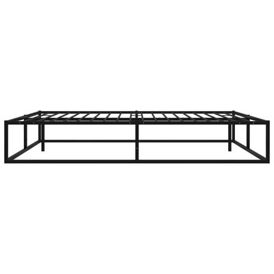 vidaXL Bed Frame without Mattress Black Metal 180x200 cm Super King