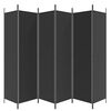 vidaXL 6-Panel Room Divider Black 300x200 cm Fabric