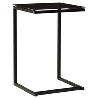 vidaXL Side Table Black 40x40x60 cm Tempered Glass