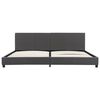 vidaXL Bed Frame without Mattress Grey Faux Leather 180x200 cm Super King