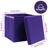 vidaXL Storage Boxes with Lids 10 pcs Purple 32x32x32 cm Fabric