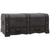 vidaXL Treasure Chest Wood Black 90x51x42 cm