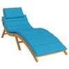 vidaXL Sun Lounger Cushion Blue 186x58x4cm Oxford Fabric