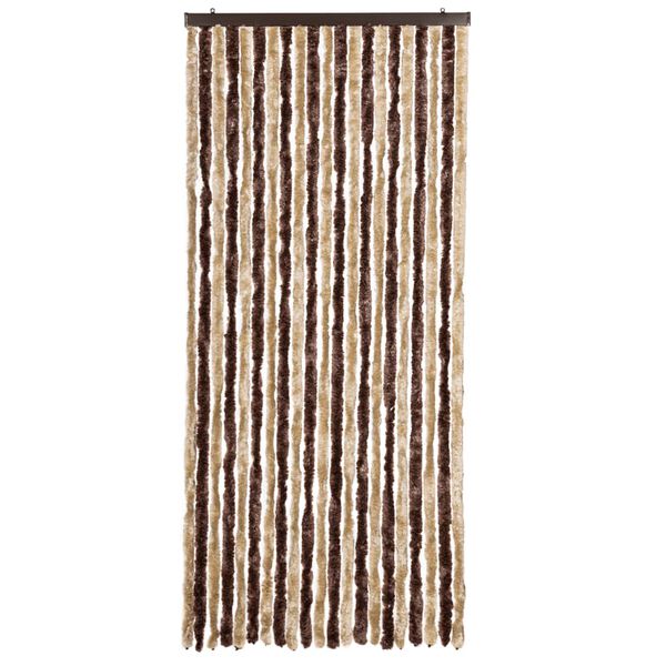vidaXL Insect Curtain Beige and Light Brown 90x200 cm Chenille
