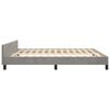 vidaXL Bed Frame without Mattress Light Grey 180x200 cm Super King Velvet