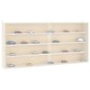 vidaXL Wooden Collector's Display Case with Doors 80x8.5x37cm
