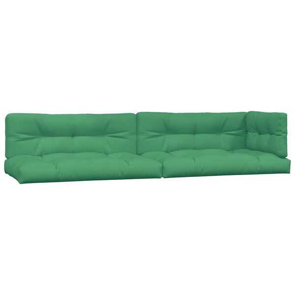 vidaXL Pallet Cushions 5 pcs Green Fabric