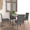 vidaXL 5 Piece Garden Dining Set Poly Rattan Grey
