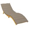 vidaXL Sun Lounger Cushion Taupe 200x70x3cm Oxford Fabric