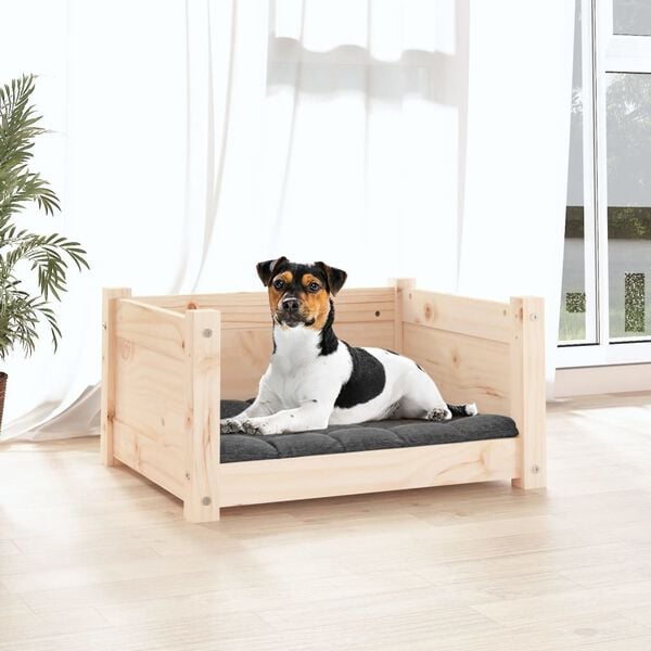 vidaXL Dog Bed 55.5x45.5x28 cm Solid Pine Wood