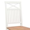 vidaXL Dining Chairs 2 pcs White Solid Oak Wood