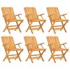 vidaXL Folding Chairs 6 pcs 61x67x90 cm Solid Wood Teak