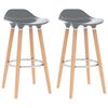 vidaXL Bar Stools 2 pcs Grey