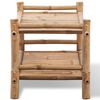 vidaXL 2-Tier Bamboo Shoe Rack