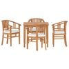 vidaXL 5 Piece Garden Dining Set Solid Wood Teak