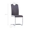 vidaXL Cantilever Dining Chairs 2 pcs Grey Faux Leather