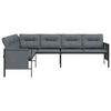 vidaXL Garden Corner Sofa Anthracite Steel and Textilene