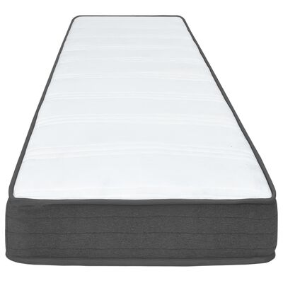 vidaXL Box Spring Bed Dark Grey Fabric 80x200 cm