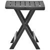 vidaXL Folding Garden Table Anthracite 45x43x50 cm Plastic