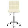vidaXL Swivel Dining Chair Cream Fabric