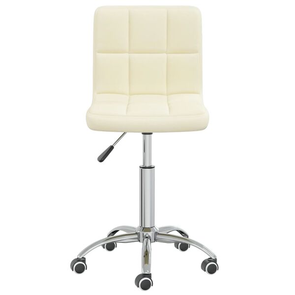 vidaXL Swivel Dining Chair Cream Fabric
