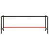 vidaXL Work Bench Frame Matte Black and Matte Red 220x57x79 cm Metal