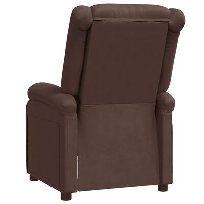 vidaXL Recliner Chair Brown Faux Leather