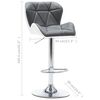 vidaXL Bar Stool Grey 44 x 48 x 105.5 cm Faux Leather