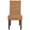vidaXL Dining Chairs 6 pcs Brown Natural Rattan