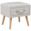 vidaXL Bedside Cabinet White 40x35x40 cm Faux Leather