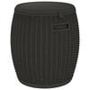 vidaXL 4-in-1 Garden Storage Box Black Polypropylene