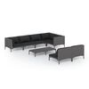 vidaXL Garden Lounge Set | Dark grey | Powder-coated steel | Large