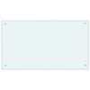 vidaXL Kitchen Backsplash Milk 90 x 50 cm Tempered Glass