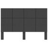 vidaXL Headboard Dark Grey Fabric 180x200 cm