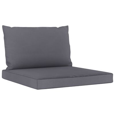 vidaXL 6 Piece Garden Lounge Set Anthracite Cushion Impregnated Pinewood
