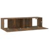 vidaXL TV Wall Cabinet Smoked Oak 120x30x30 cm Engineered Wood
