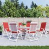 vidaXL Garden Highback Chair Cushions 6 pcs Red 120x50x3 cm Fabric
