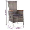 vidaXL 5 Piece Garden Dining Set Grey