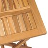 vidaXL Sun Lounger with Table Solid Teak Wood