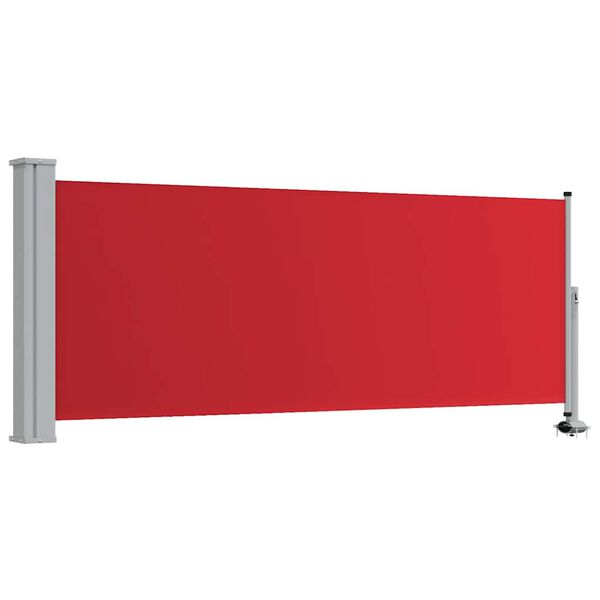 vidaXL Patio Retractable Side Awning 100x300 cm Red