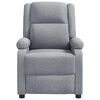 vidaXL Recliner Chair Light Grey Fabric